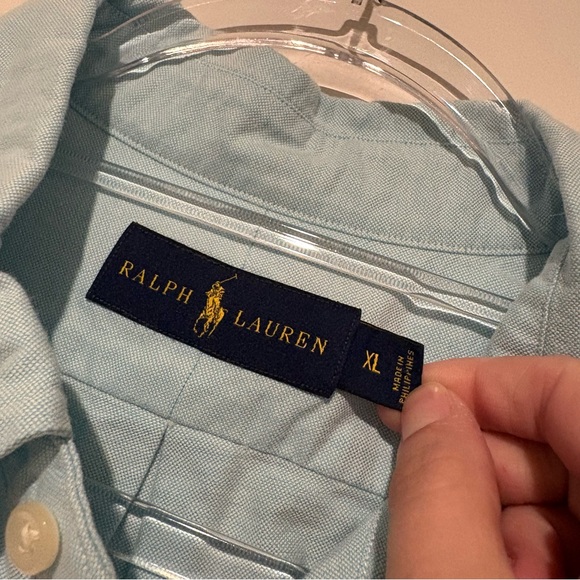 Ralph Lauren long sleeve‎ button up iconic oxford house blue size XL - Picture 5 of 8